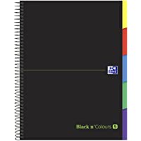 Oxford Black NColours- Cuaderno Microperforado A4+- Tapa Extradura- 100 Hojas- Cuadrícula 5x5